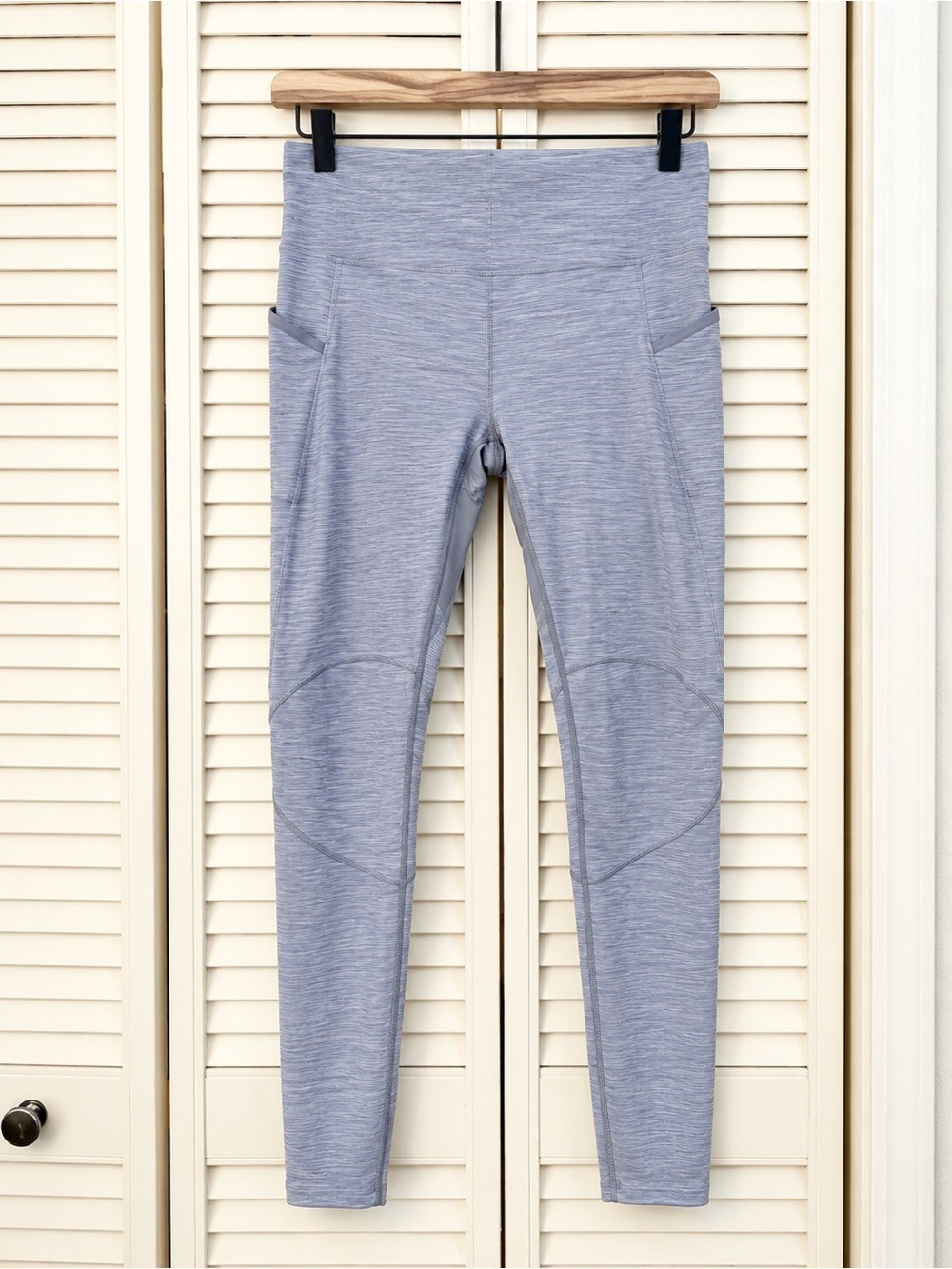 lululemon Time to Sweat High-Rise Running Leggings Heathered Gray Side Pocket M